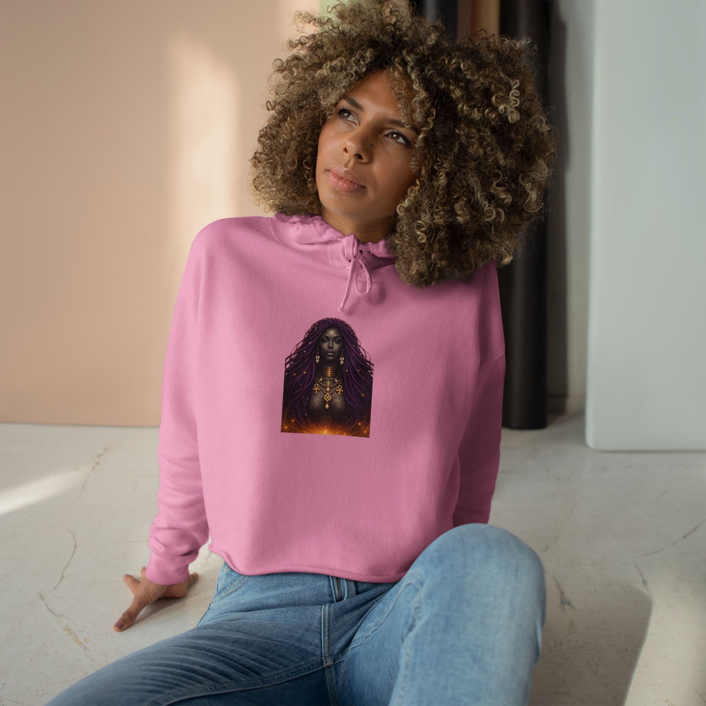 Quiet Confidence Crop Hoodie — Minimalist Affirmation 'Trust Yourself'