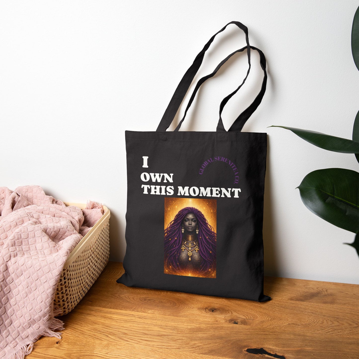 Presence Brings Calm Tote Bag — Canvas Journal & Wellness Carry-All