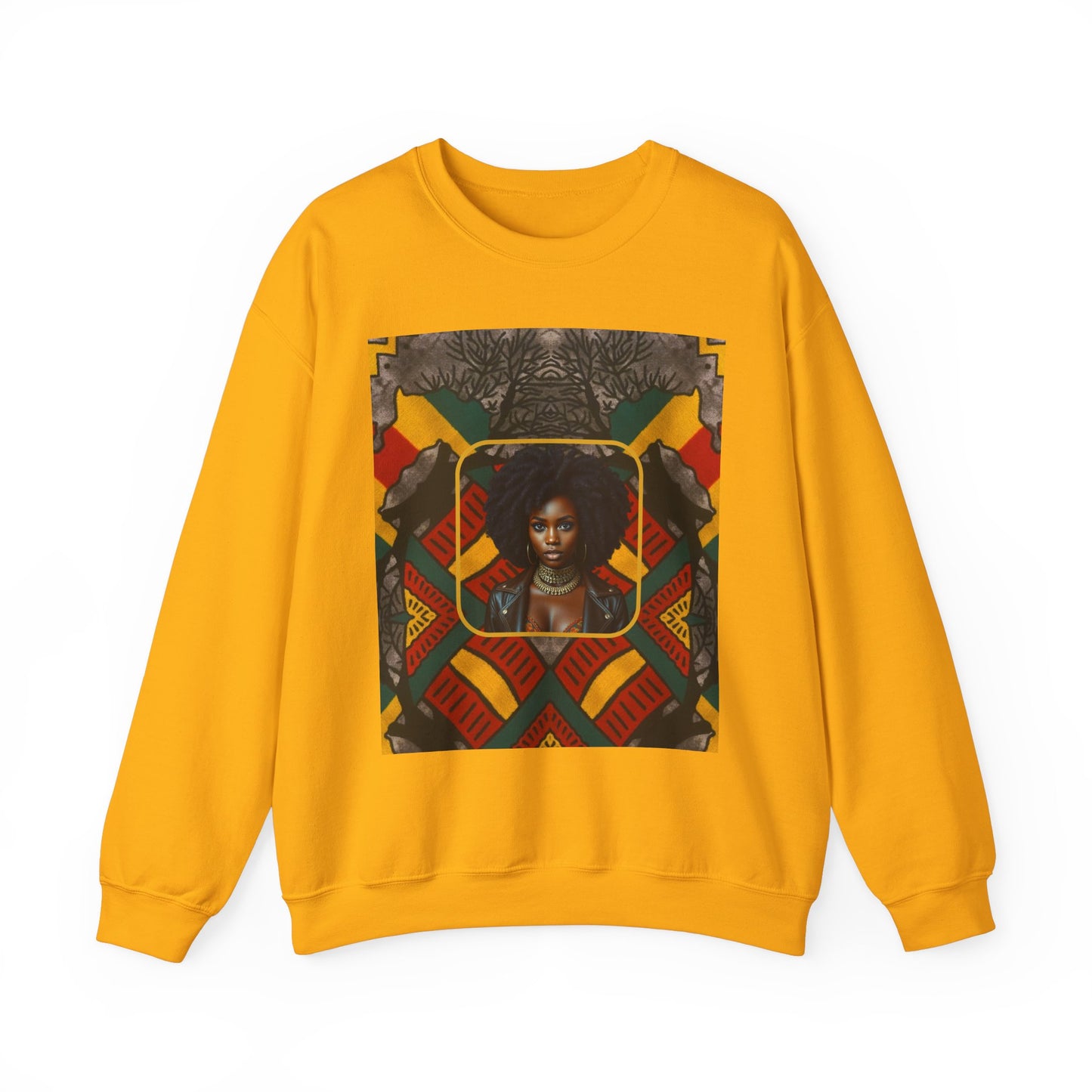 Regal Black Beauty Sweatshirt - Bold Afrocentric Empowerment Design