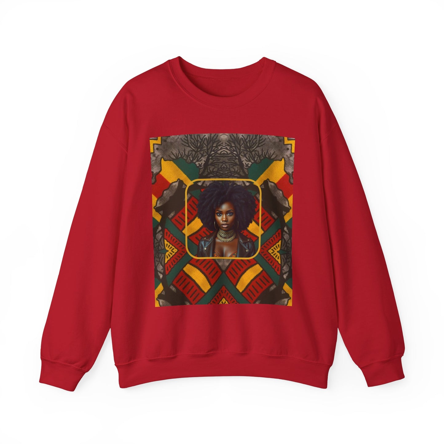 Regal Black Beauty Sweatshirt - Bold Afrocentric Empowerment Design