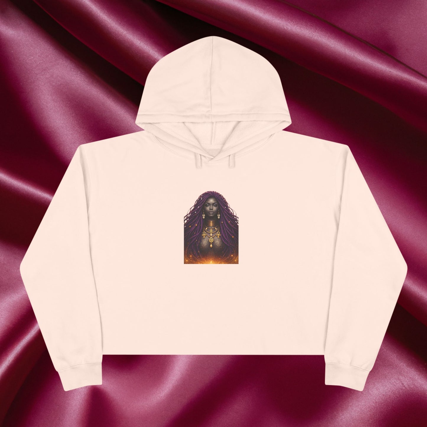 Quiet Confidence Crop Hoodie — Minimalist Affirmation 'Trust Yourself'