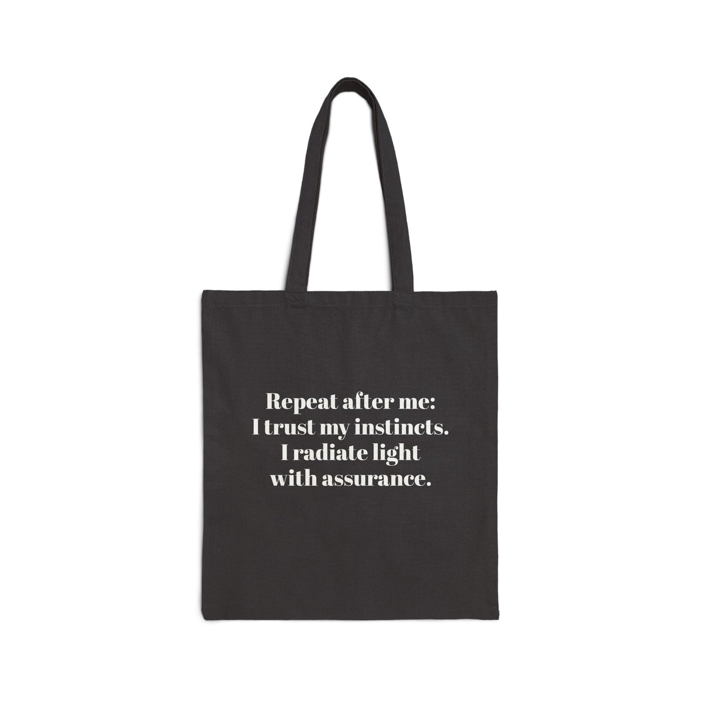 Presence Brings Calm Tote Bag — Canvas Journal & Wellness Carry-All