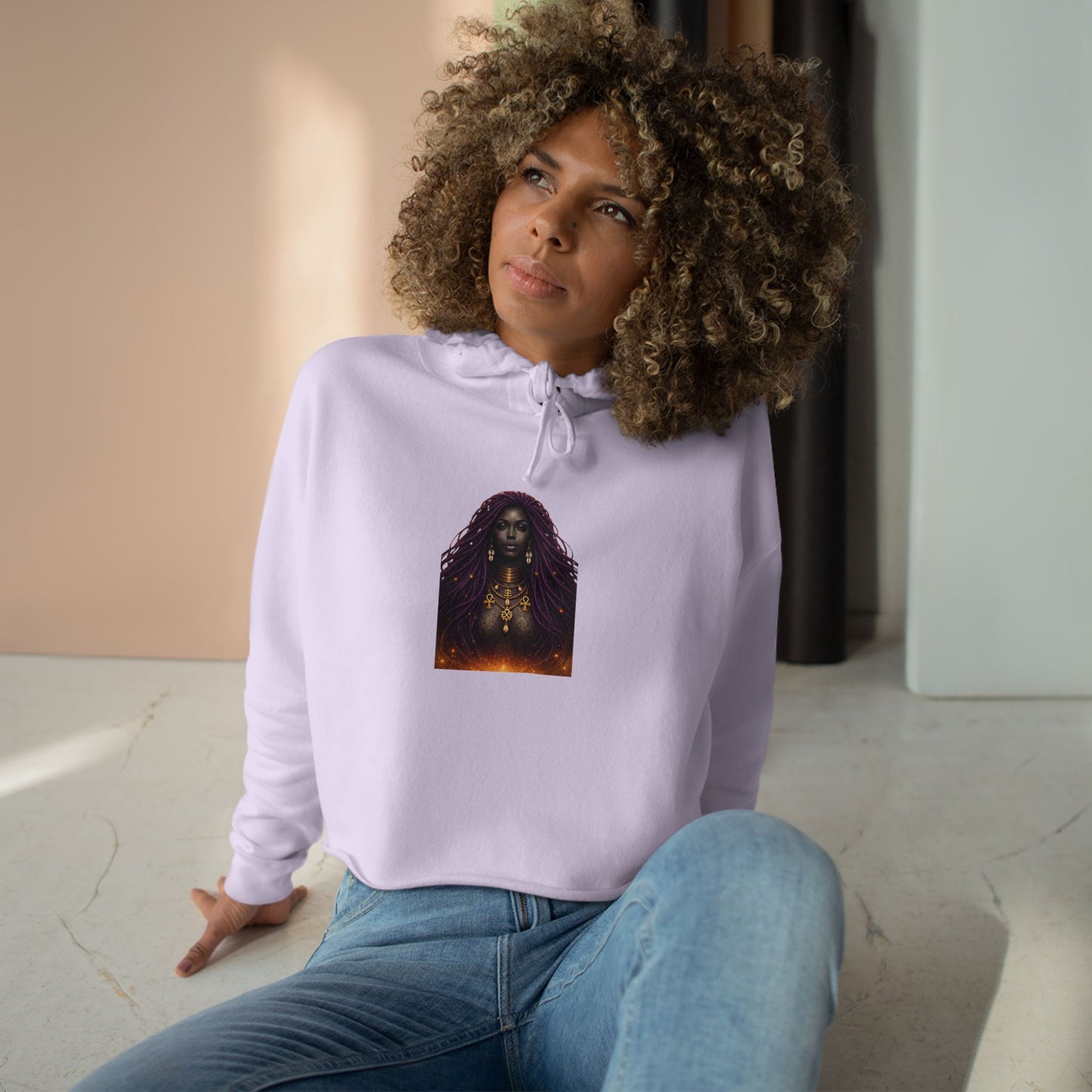 Quiet Confidence Crop Hoodie — Minimalist Affirmation 'Trust Yourself'