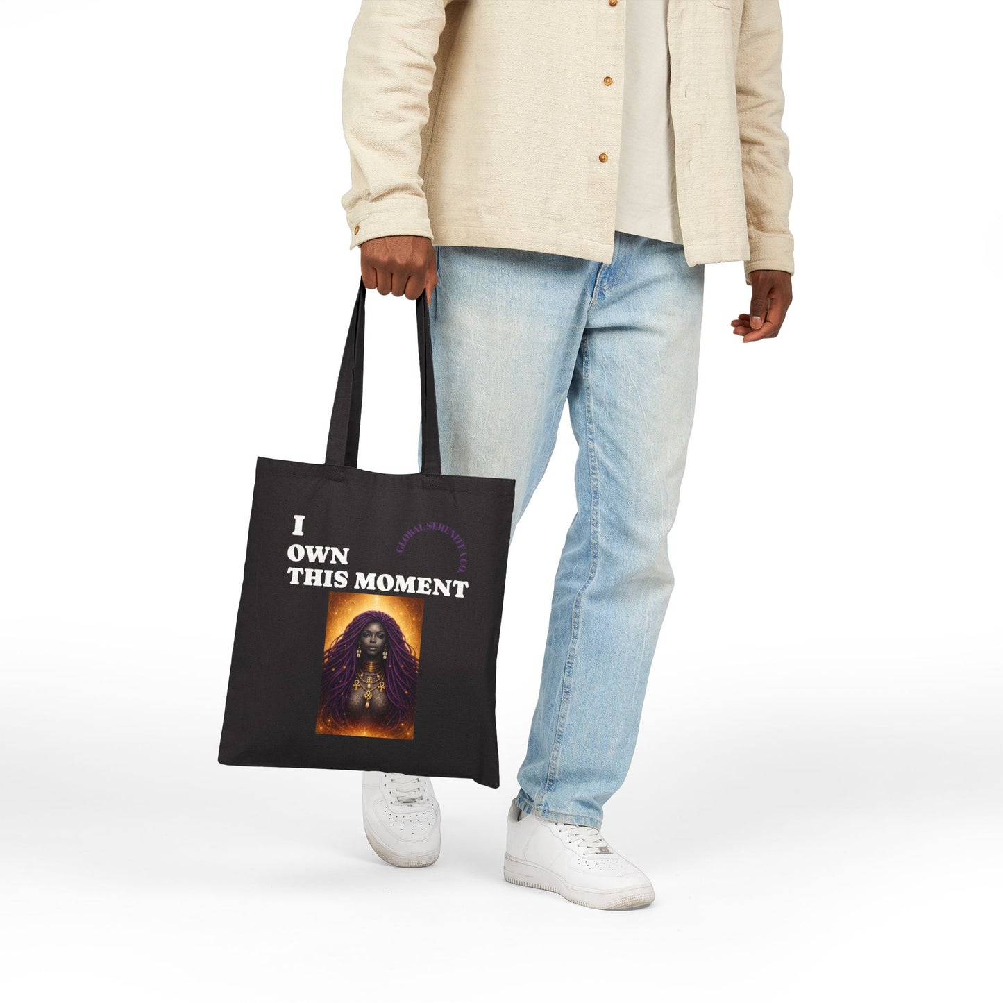 Presence Brings Calm Tote Bag — Canvas Journal & Wellness Carry-All