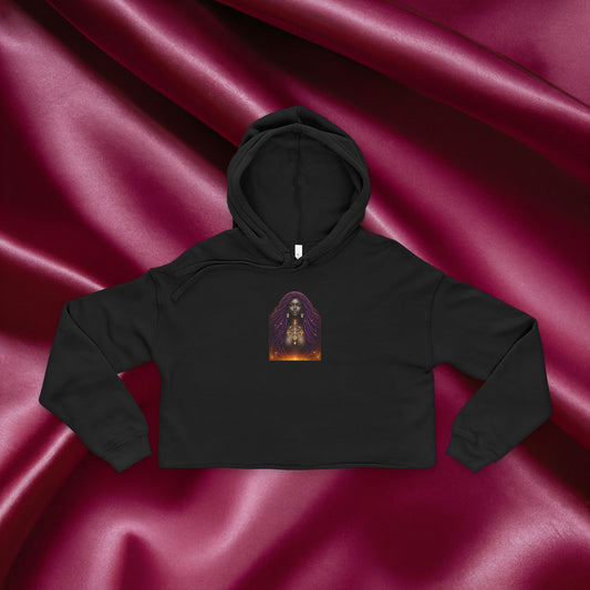Quiet Confidence Cropped Hoodie — Minimalist Affirmation "Trust Yourself"