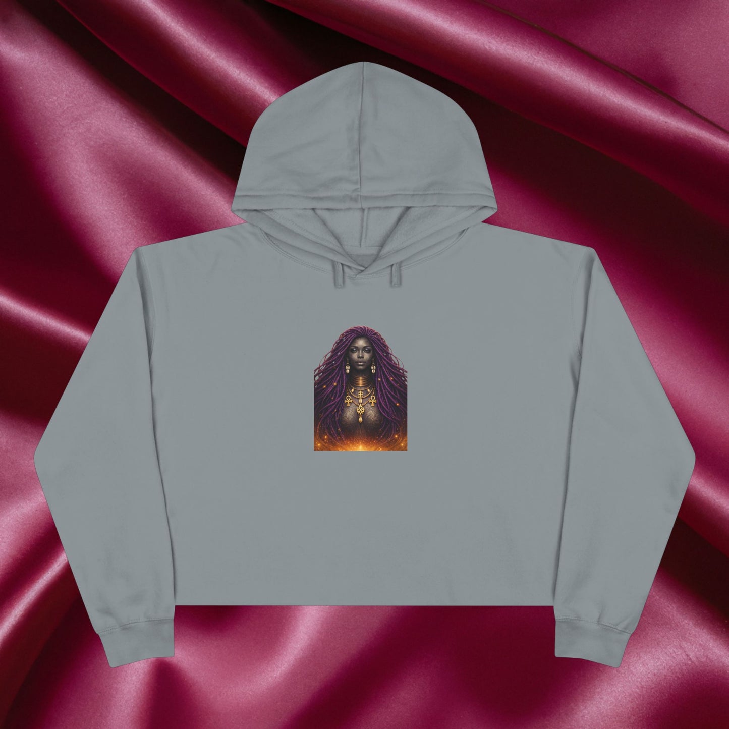 Quiet Confidence Crop Hoodie — Minimalist Affirmation 'Trust Yourself'