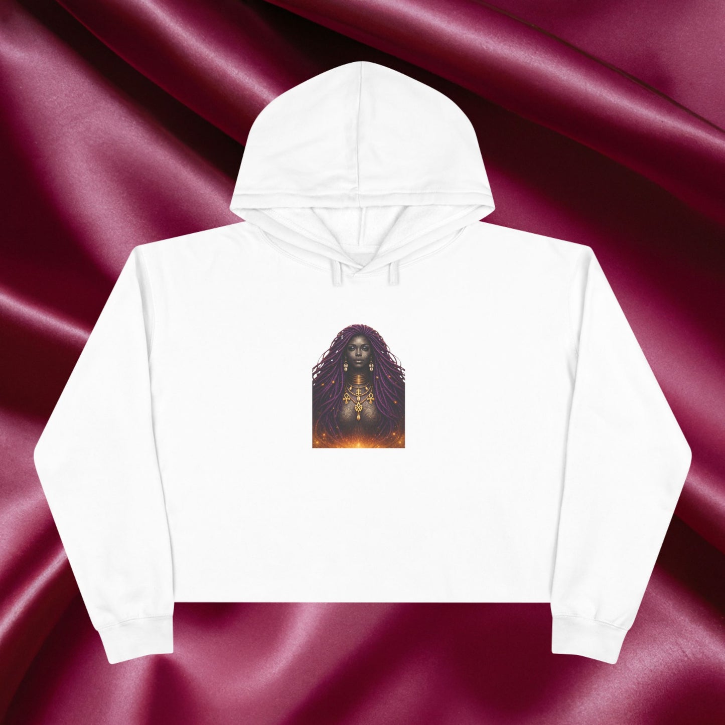 Quiet Confidence Crop Hoodie — Minimalist Affirmation 'Trust Yourself'